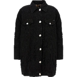 Black Cotton Denim Jacket