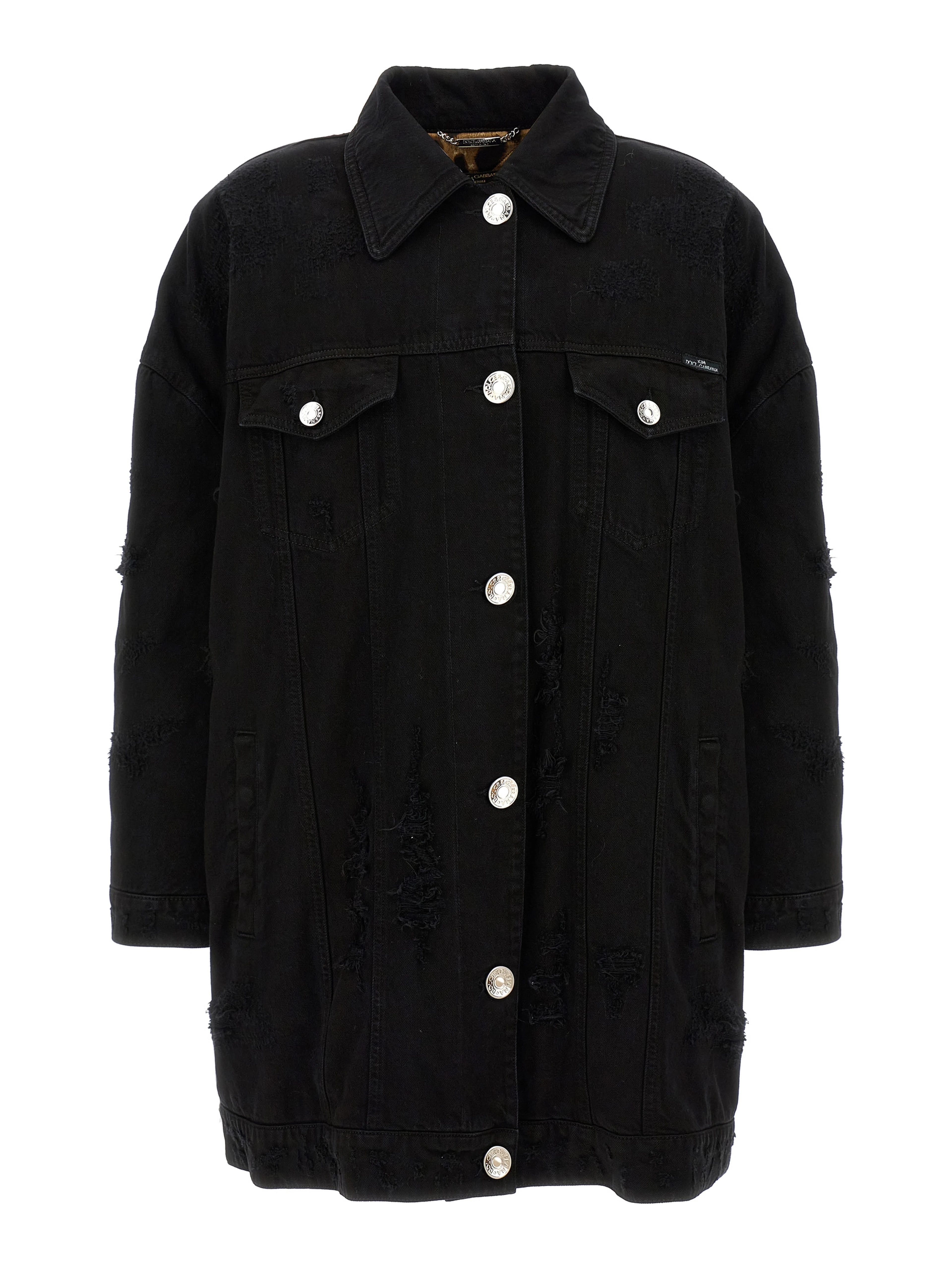 Black Cotton Denim Jacket