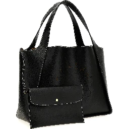 Black Polyamide Tote Bag