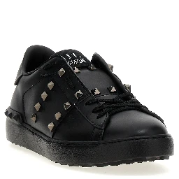 Black Calfskin Low Top Sneakers