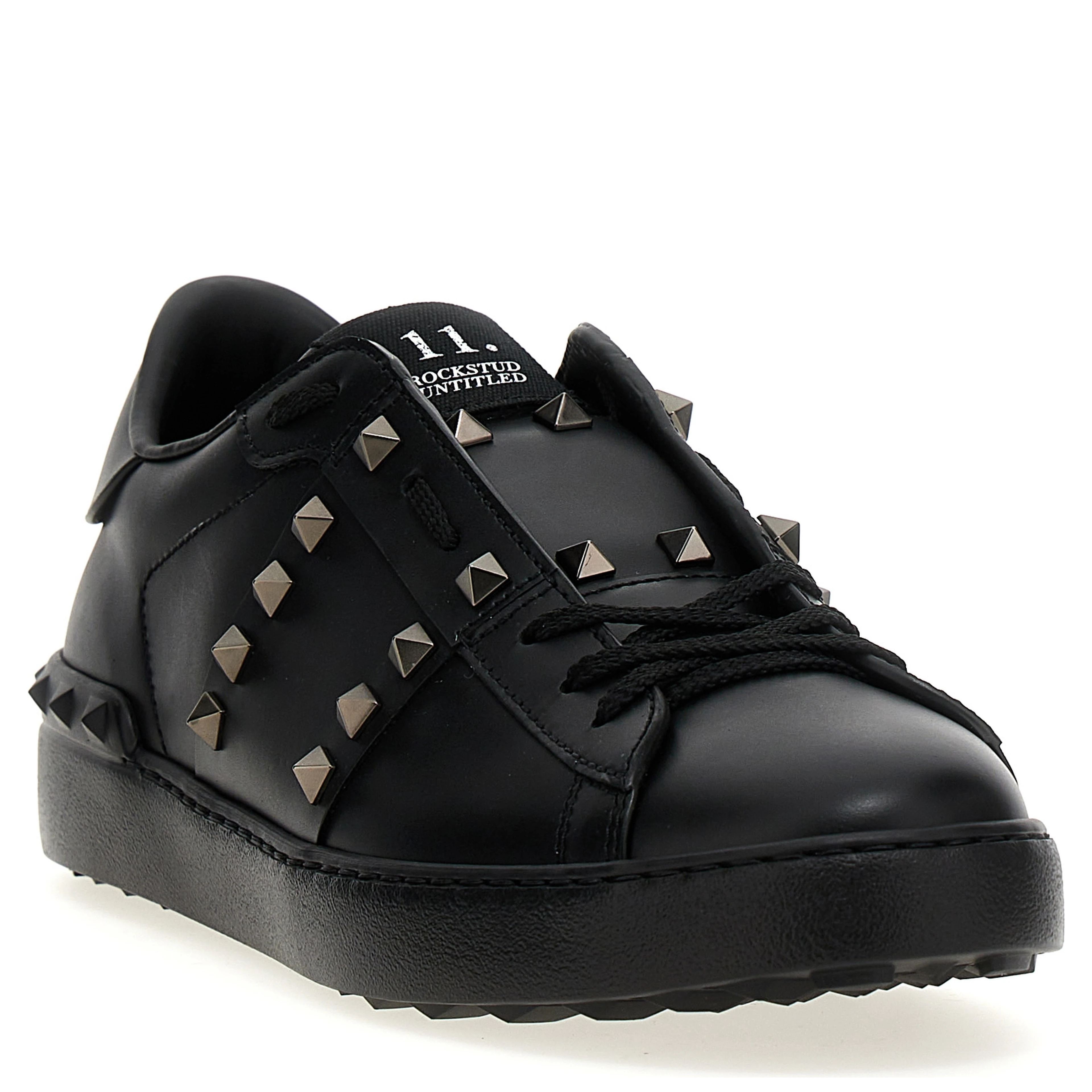 Black Calfskin Low Top Sneakers