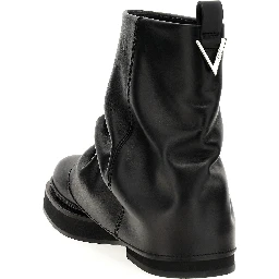 Black Calfskin Ankle Boots