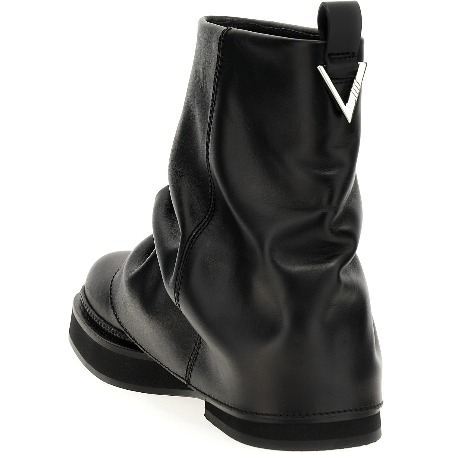 Black Calfskin Ankle Boots