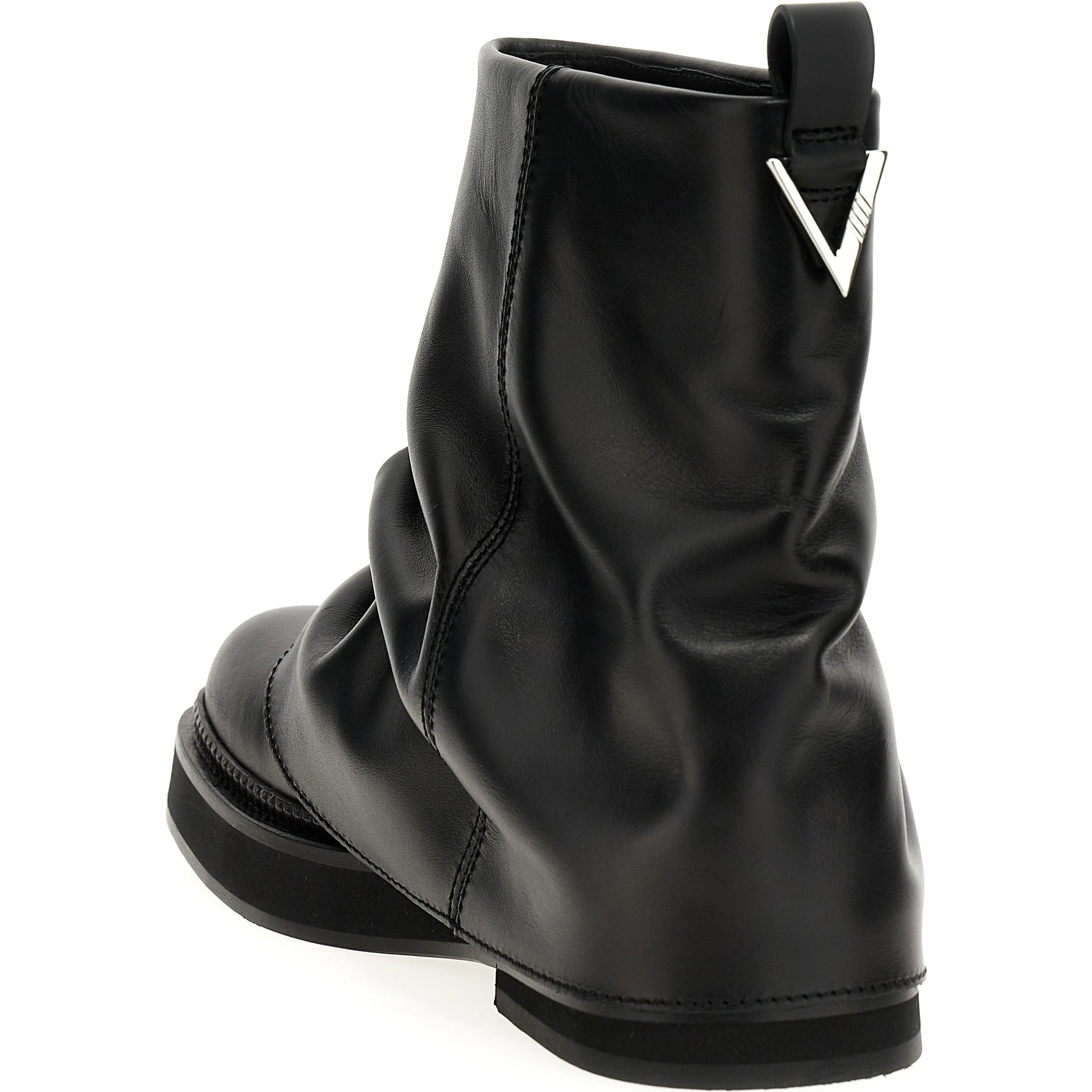 Black Calfskin Ankle Boots