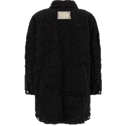 Black Cotton Denim Jacket