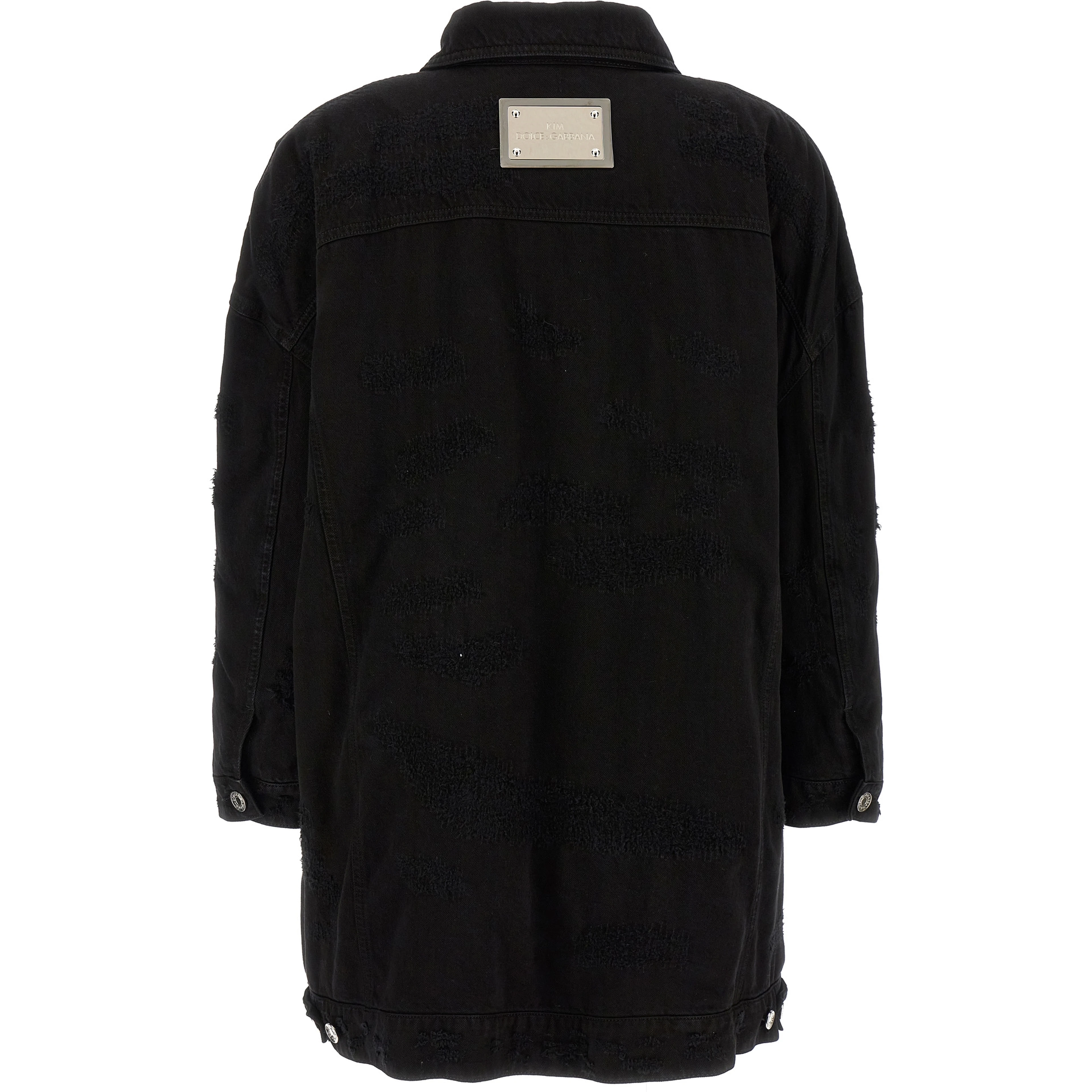 Black Cotton Denim Jacket