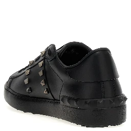 Black Calfskin Low Top Sneakers