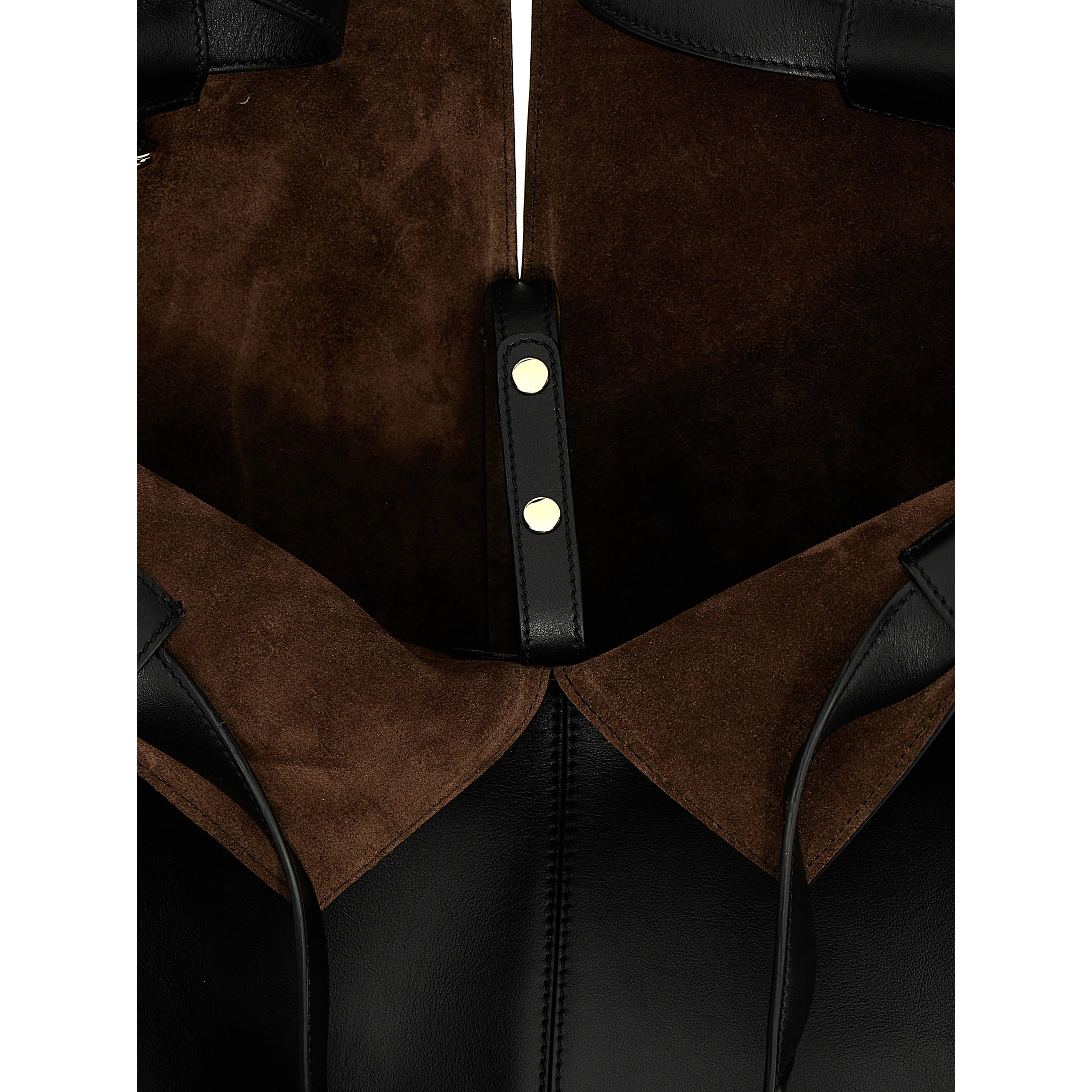 Black Calfskin Tote Bag
