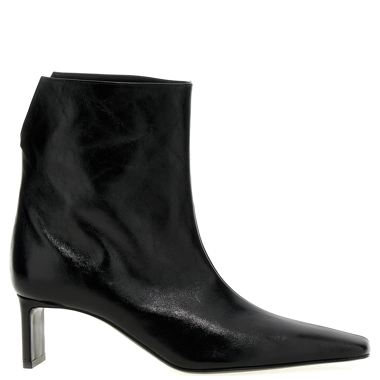 Black Calfskin Ankle Boots
