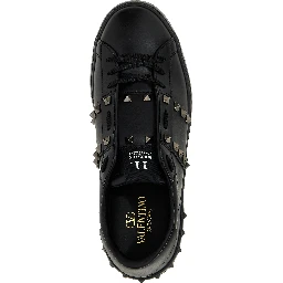 Black Calfskin Low Top Sneakers