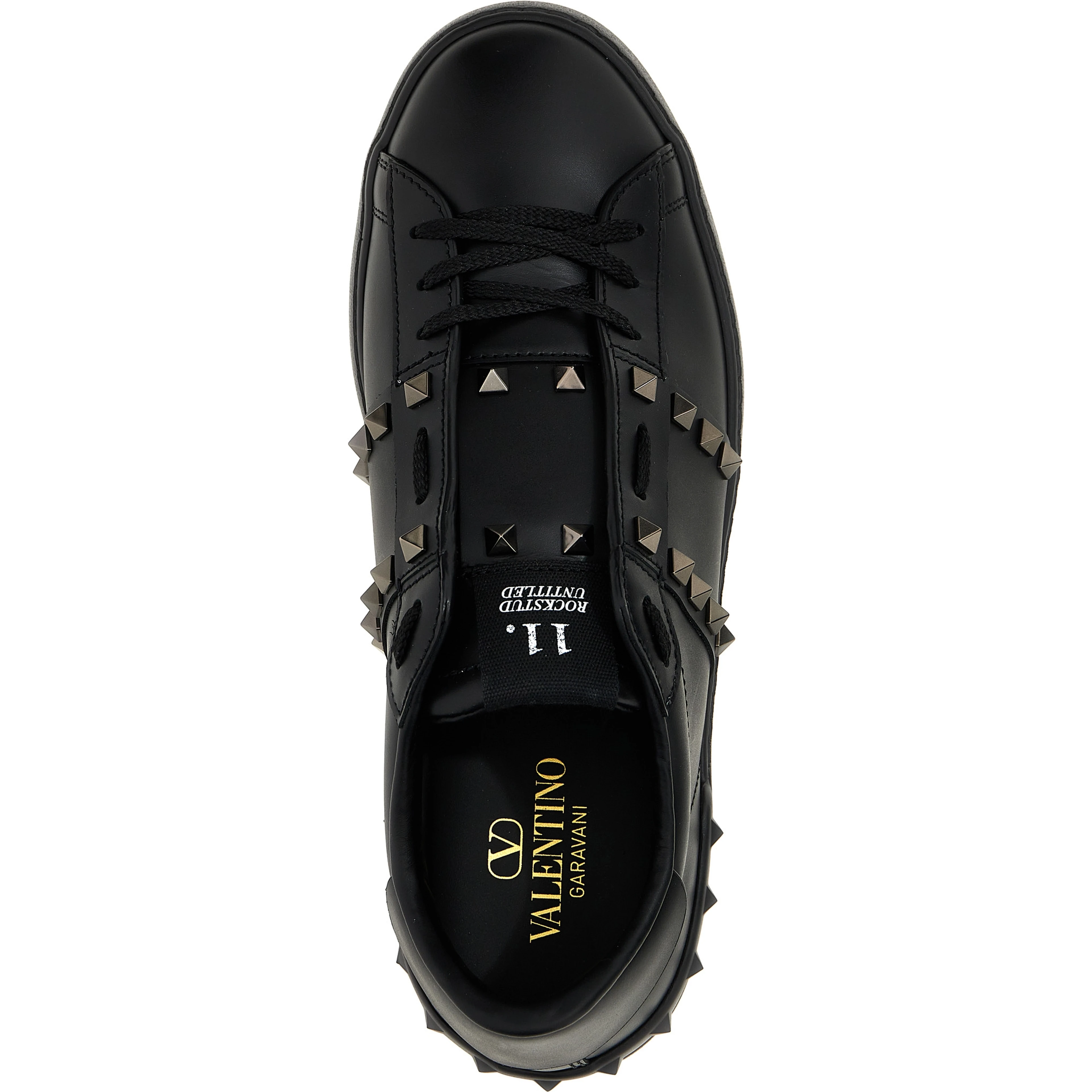 Black Calfskin Low Top Sneakers