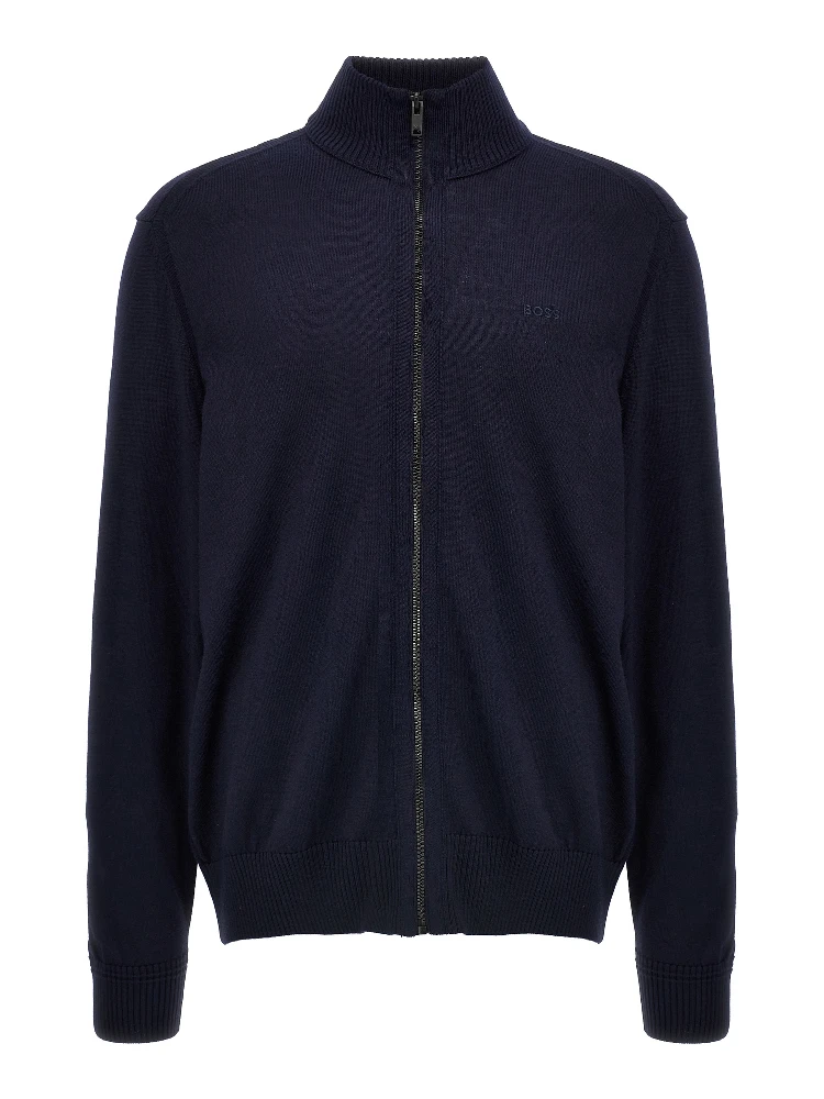 Blue Wool Cardigan