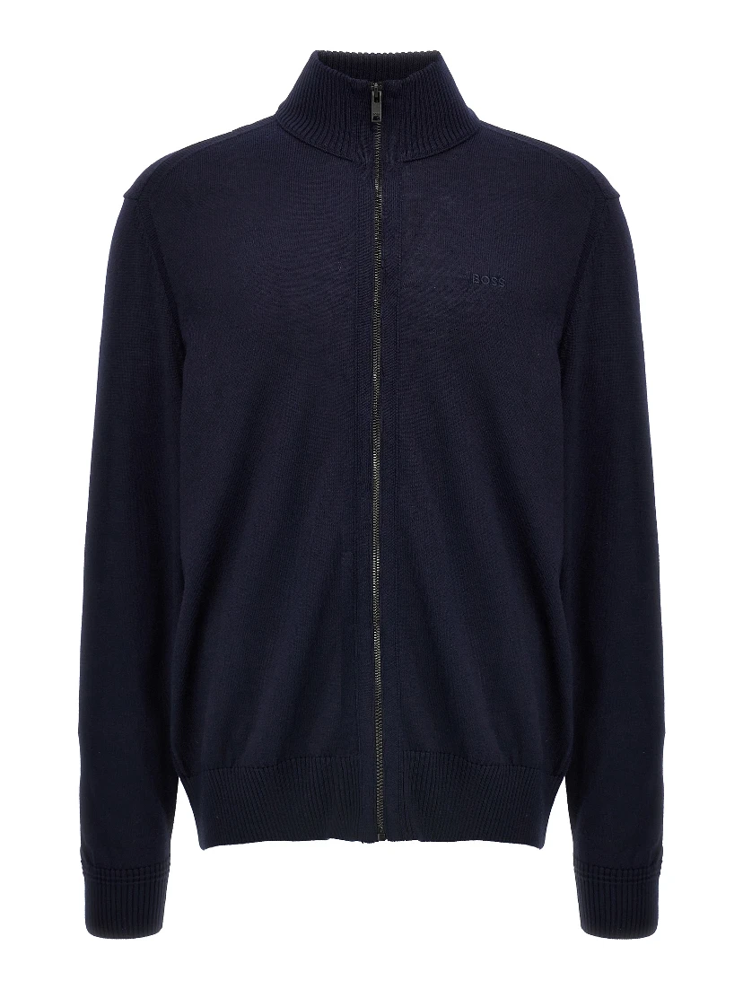 Blue Wool Cardigan