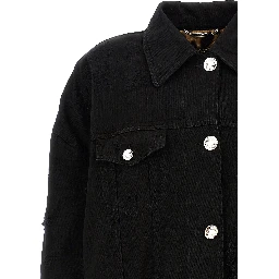 Black Cotton Denim Jacket