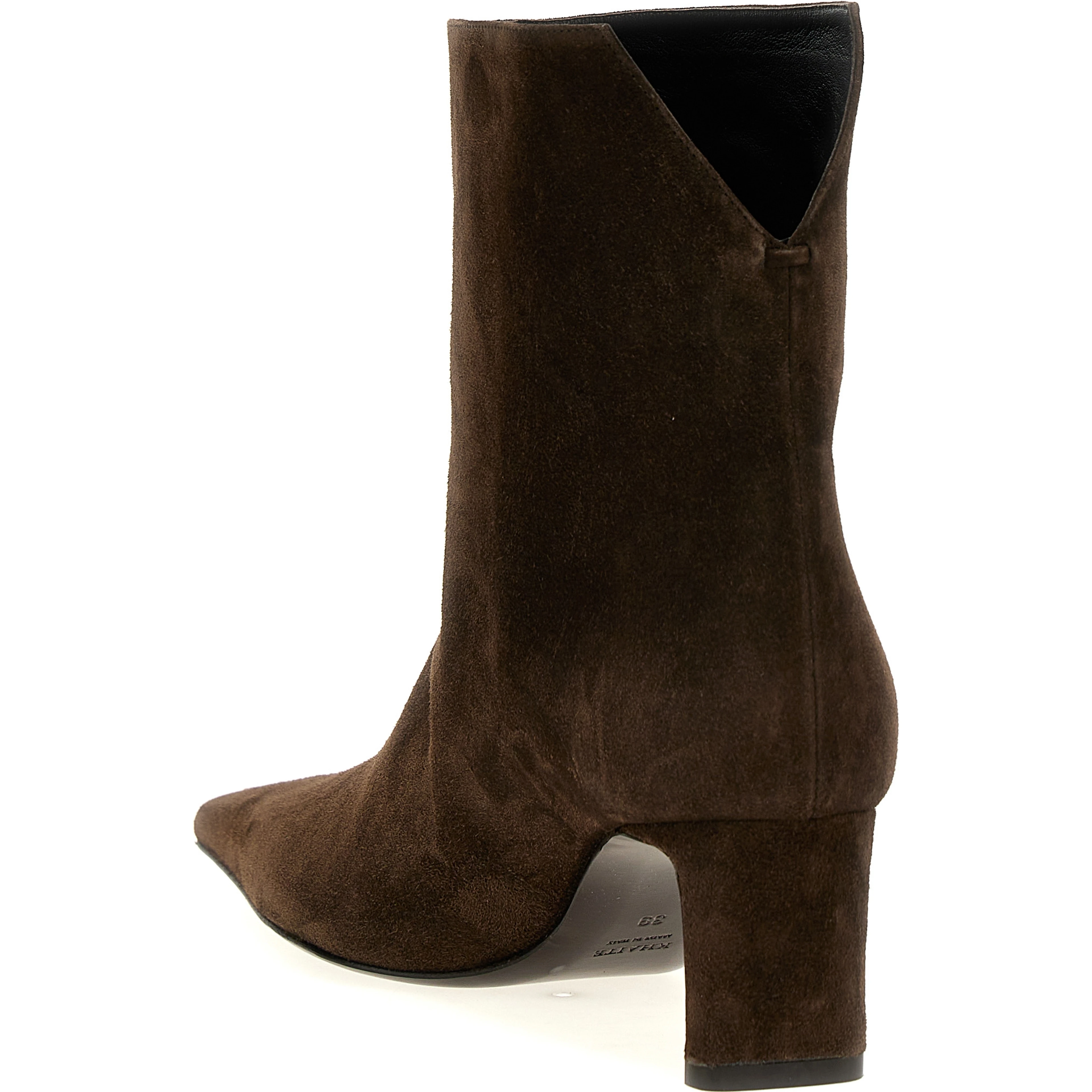 Brown Calfskin Ankle Boots