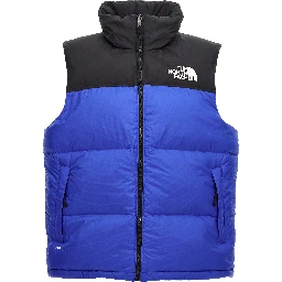 Blue Nylon Sleeveless Jacket