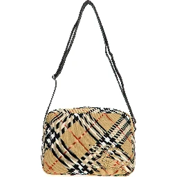 Beige Polyester Crossbody Bag