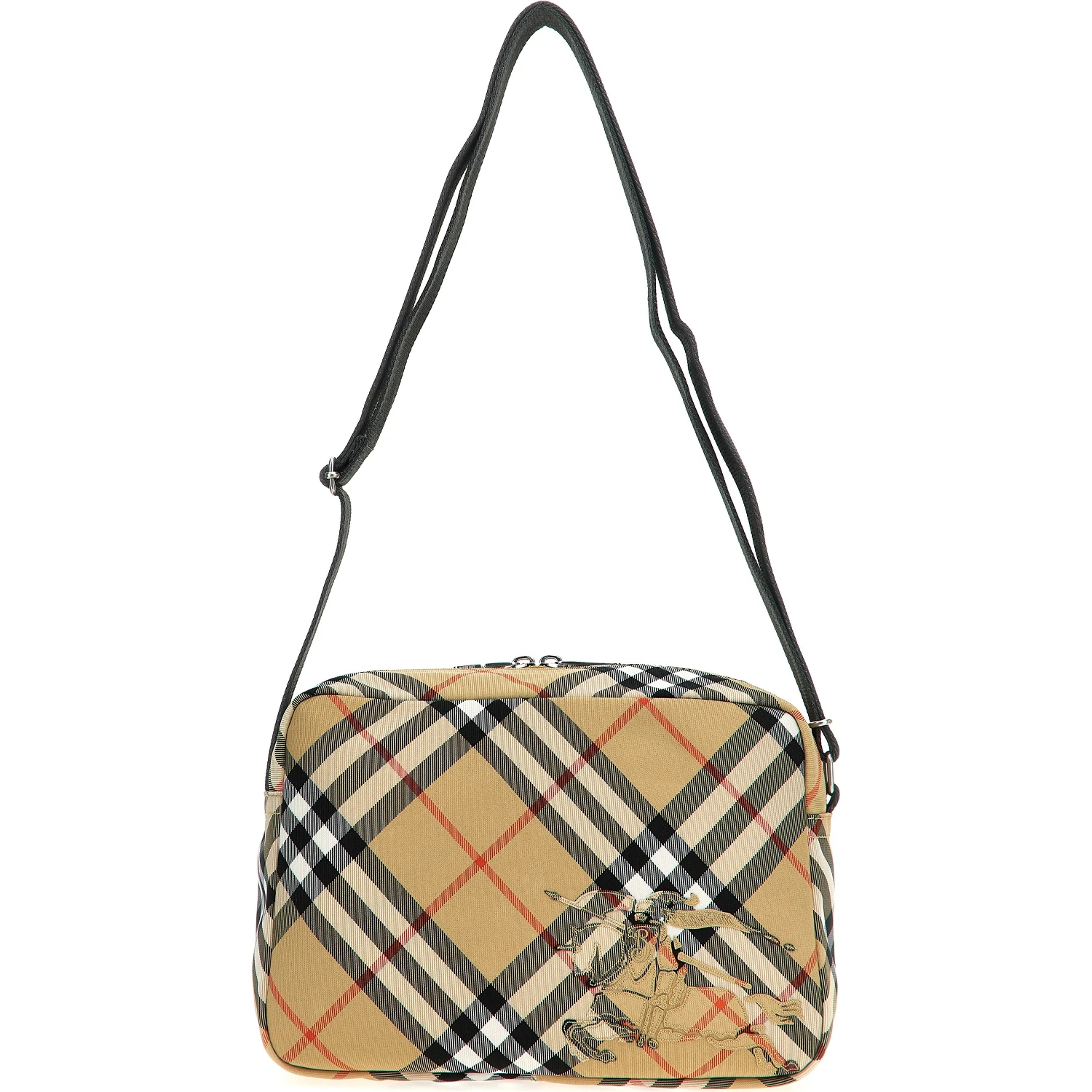 Beige Polyester Crossbody Bag