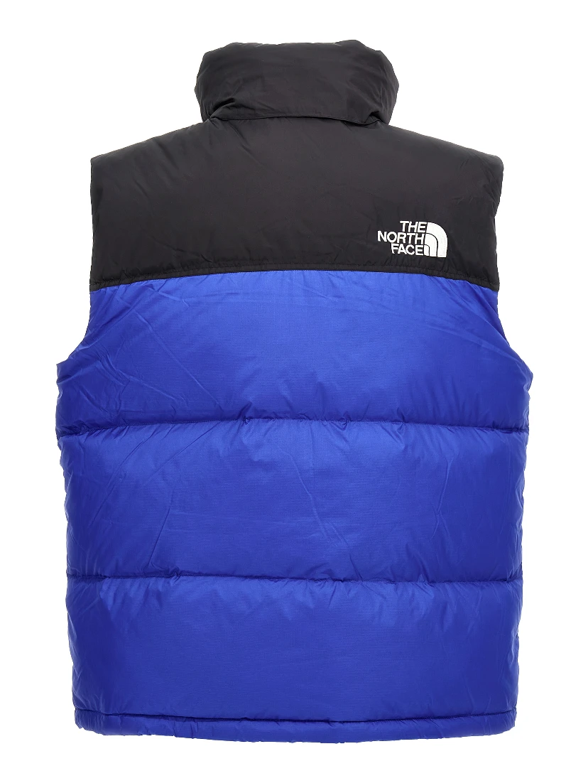 Blue Nylon Sleeveless Jacket