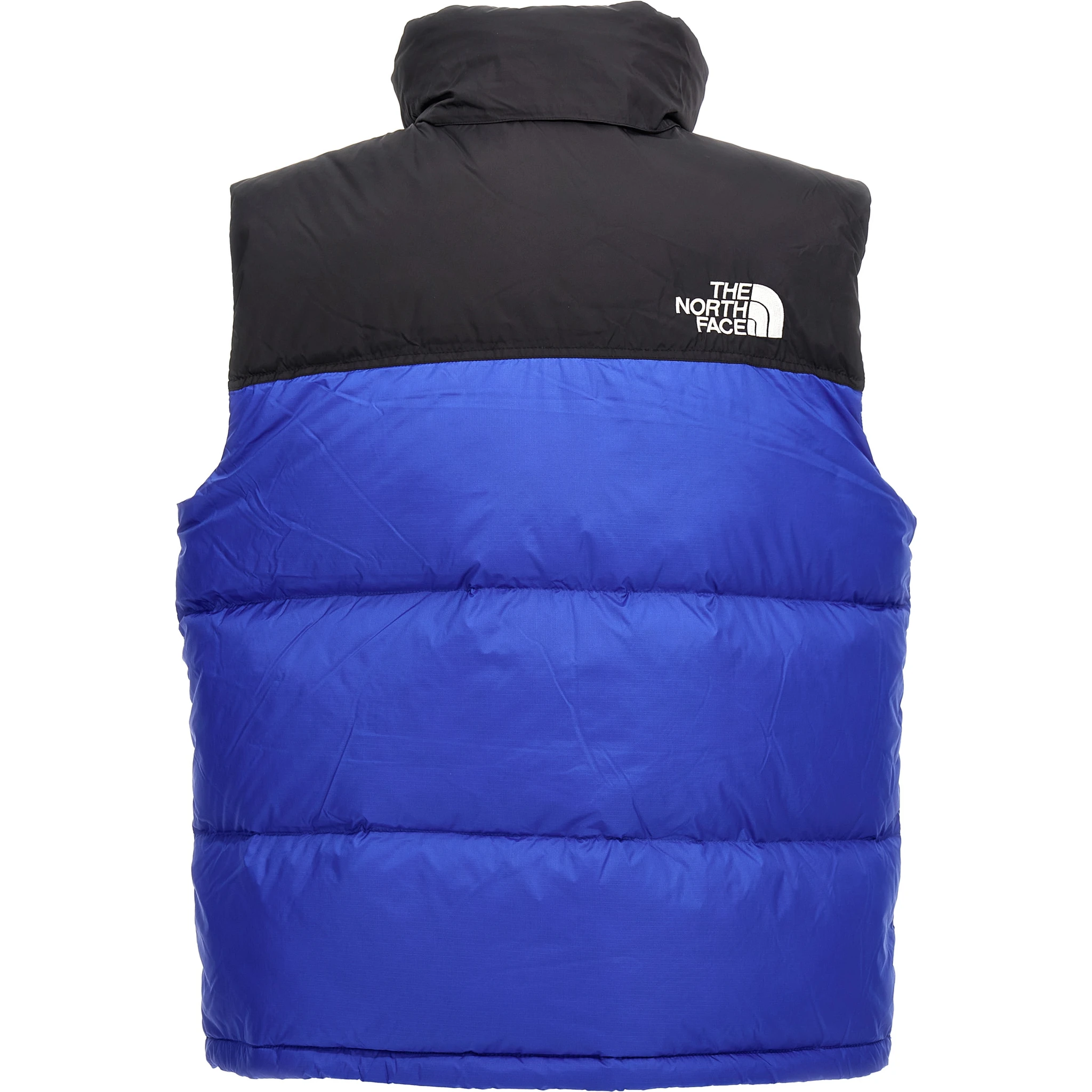 Blue Nylon Sleeveless Jacket