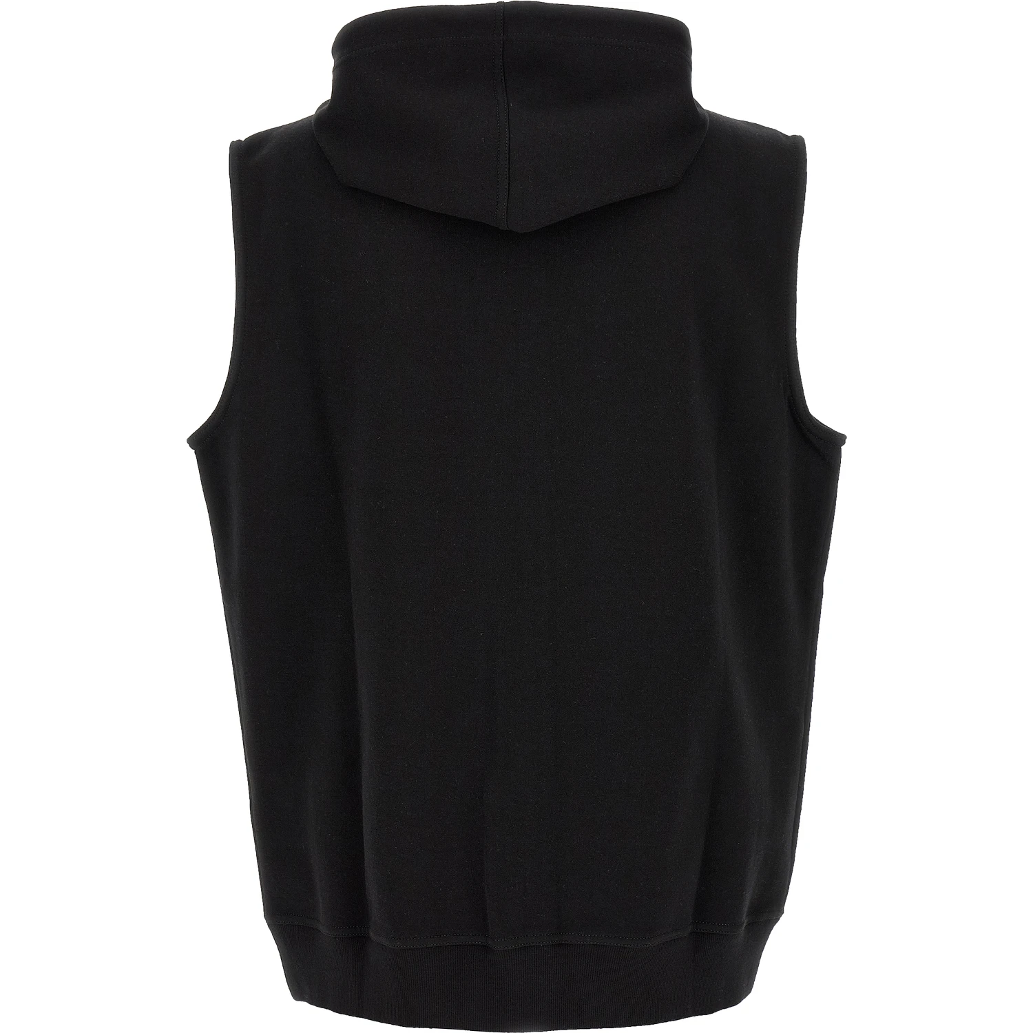 Black Cotton Sleeveless Jacket