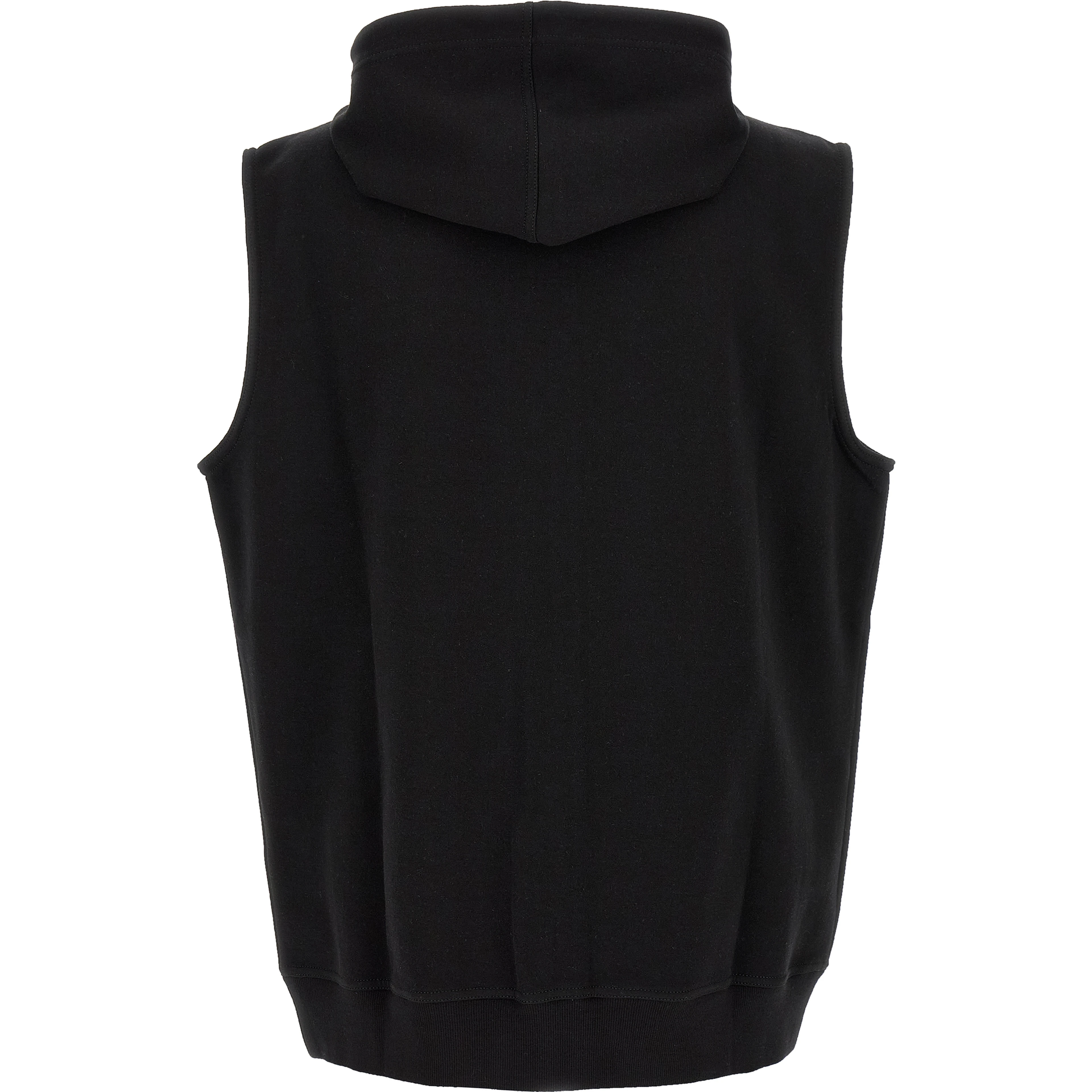 Black Cotton Sleeveless Jacket