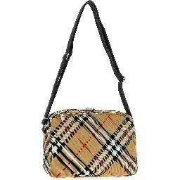 Beige Polyester Crossbody Bag