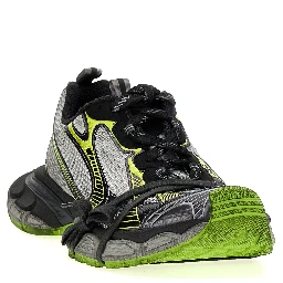Gray Polyethylene Athletic Sneakers