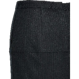 Gray Virgin Wool Midi Skirt