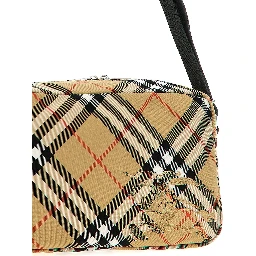 Beige Polyester Crossbody Bag