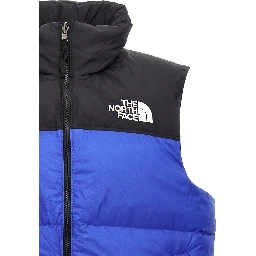 Blue Nylon Sleeveless Jacket
