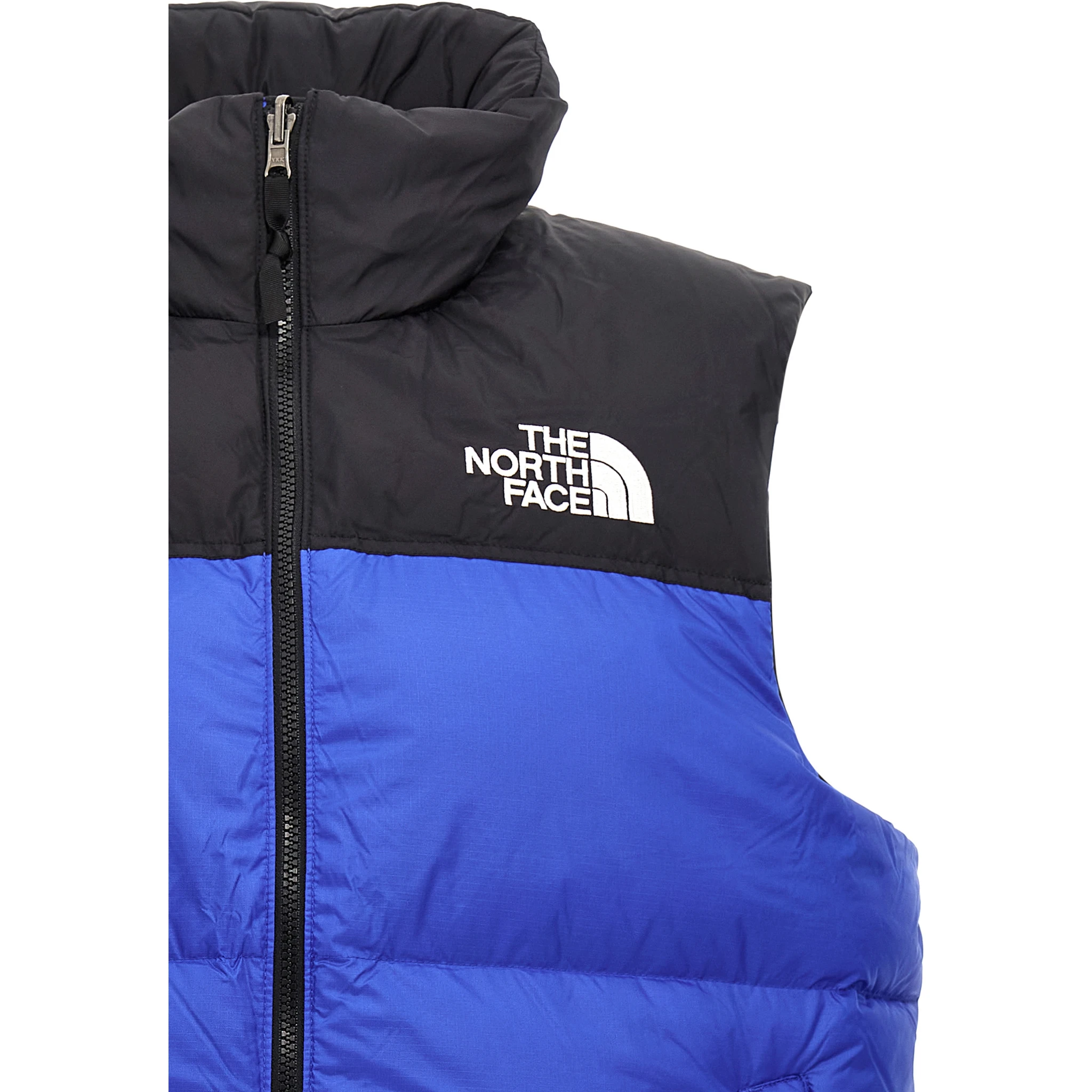 Blue Nylon Sleeveless Jacket