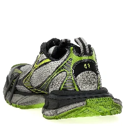 Gray Polyethylene Athletic Sneakers