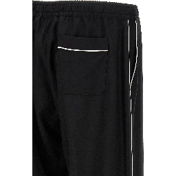 Black Virgin Wool Casual Pants