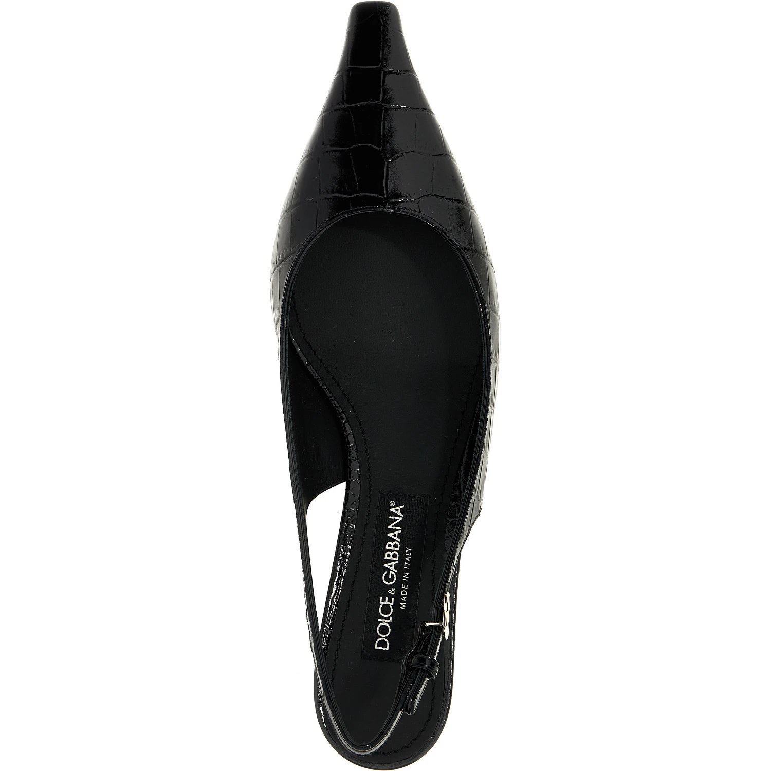 Black Calfskin Mid Heel Pumps