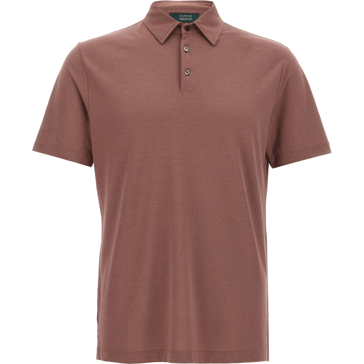 Brown Cotton Polo Shirt