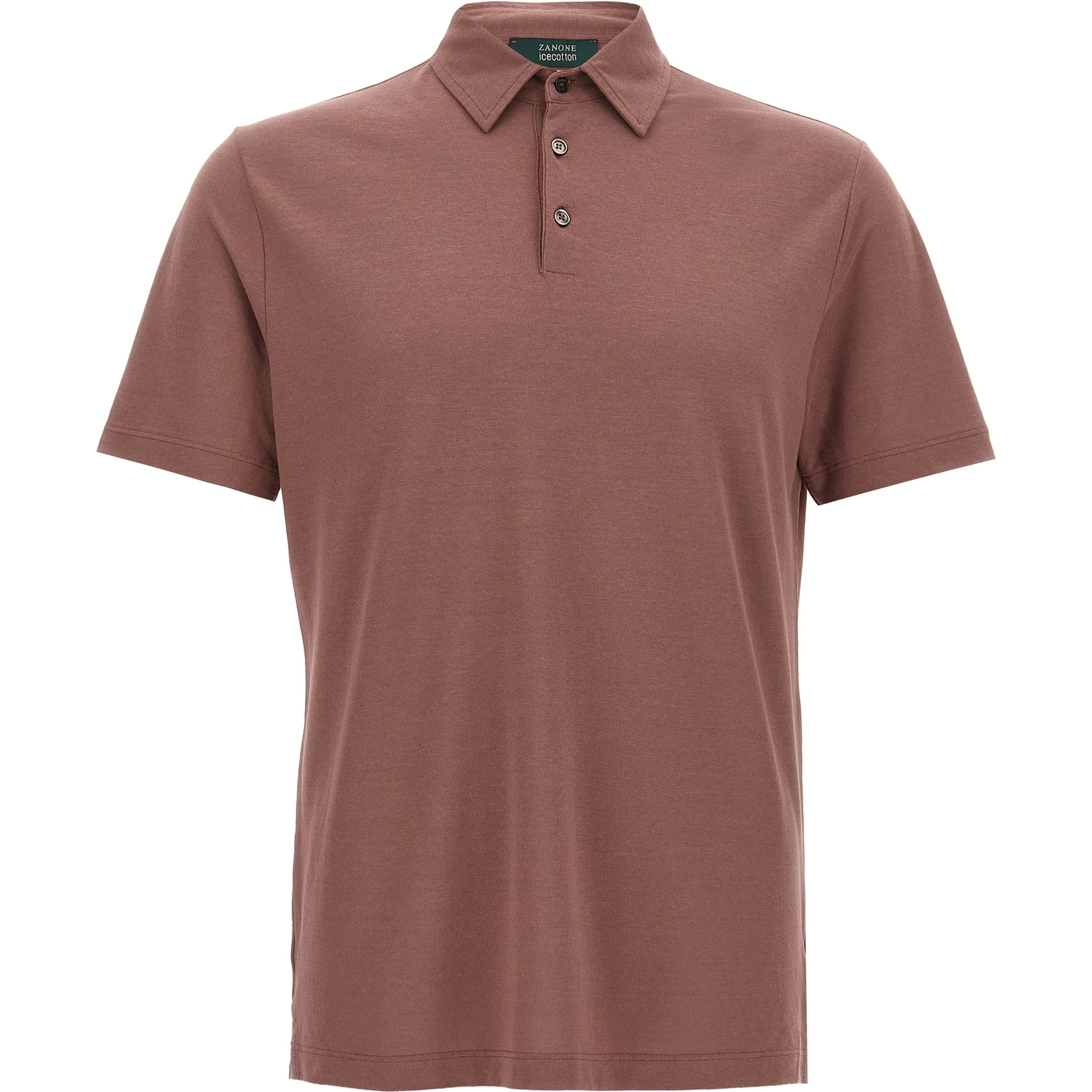 Brown Cotton Polo Shirt
