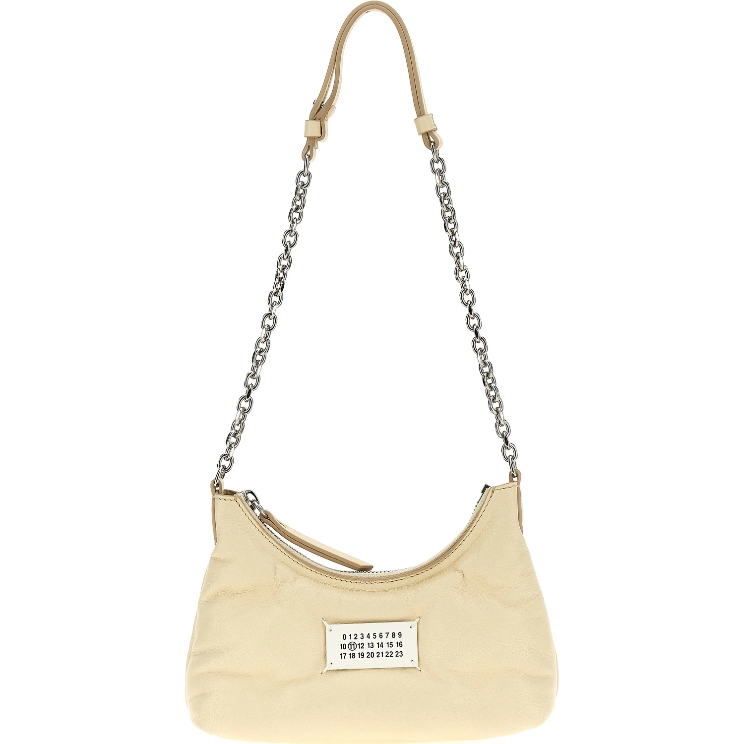 White Lamb Leather Shoulder Bag