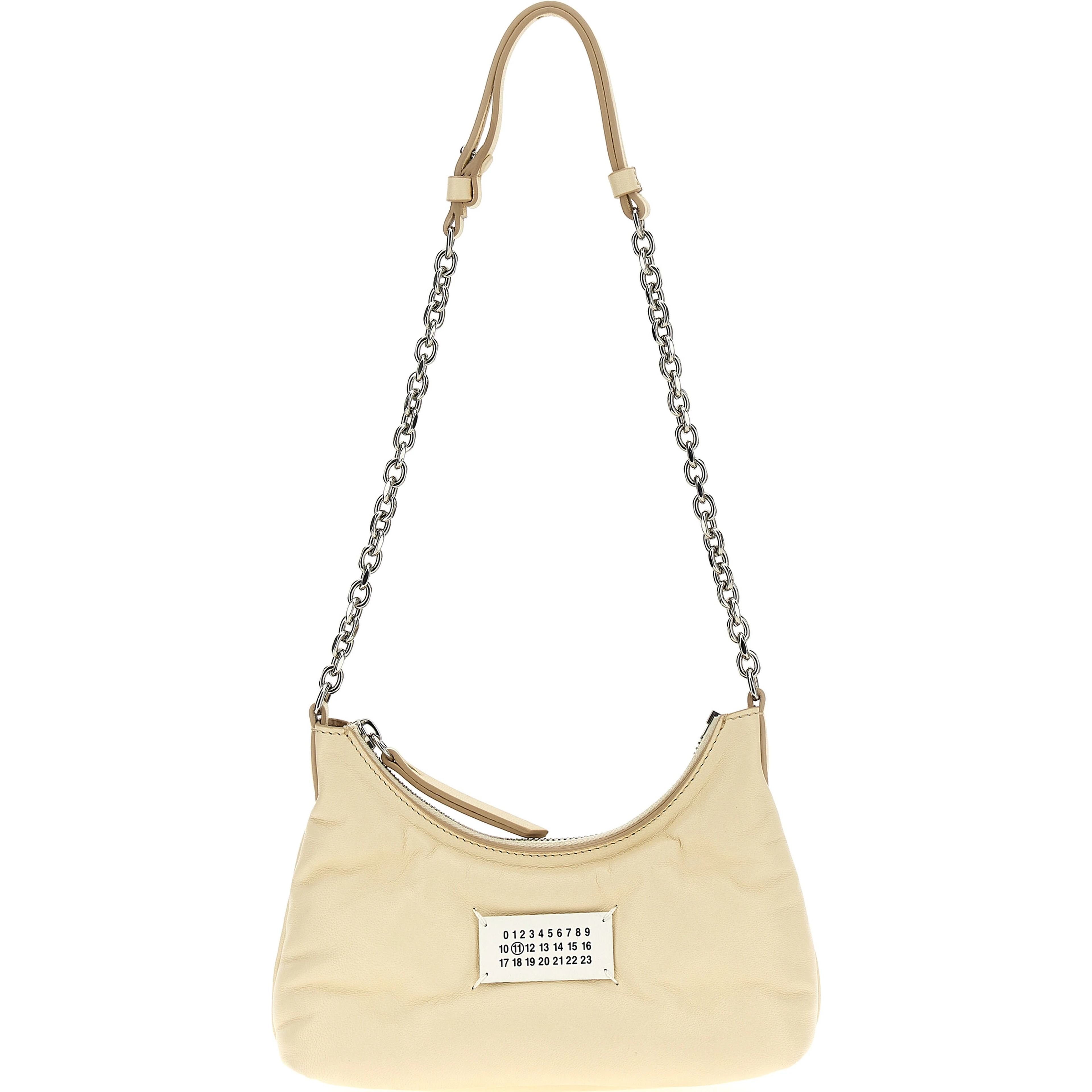 White Lamb Leather Shoulder Bag