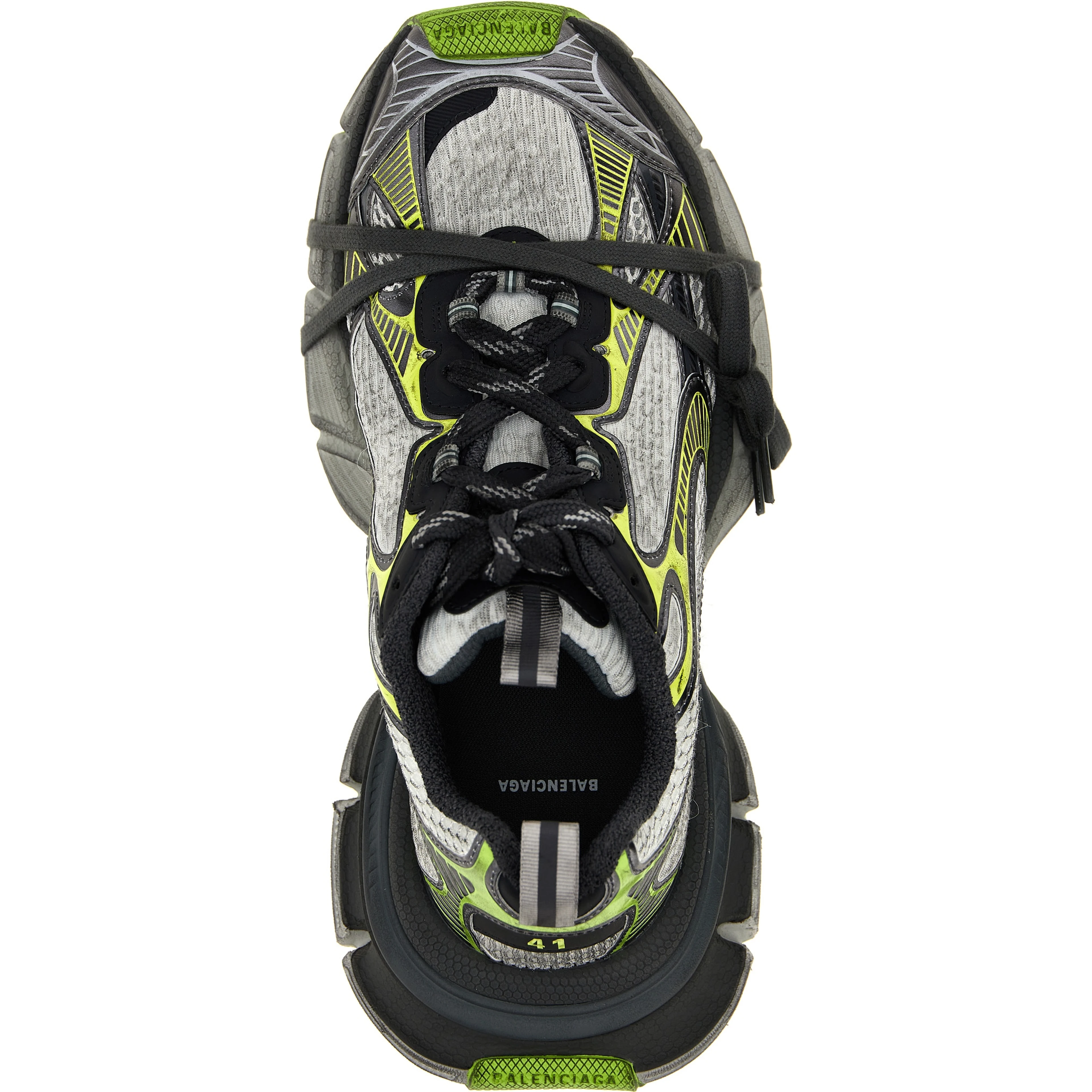 Gray Polyethylene Athletic Sneakers
