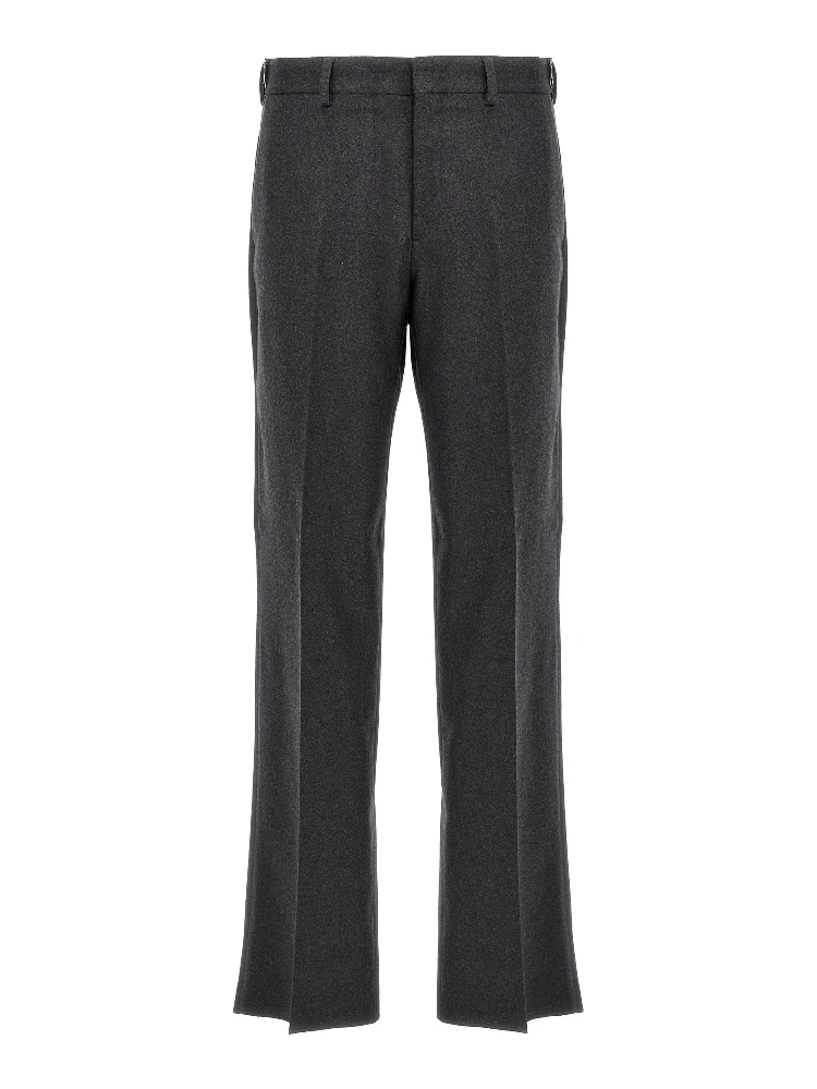 Gray Cashmere Casual Pants