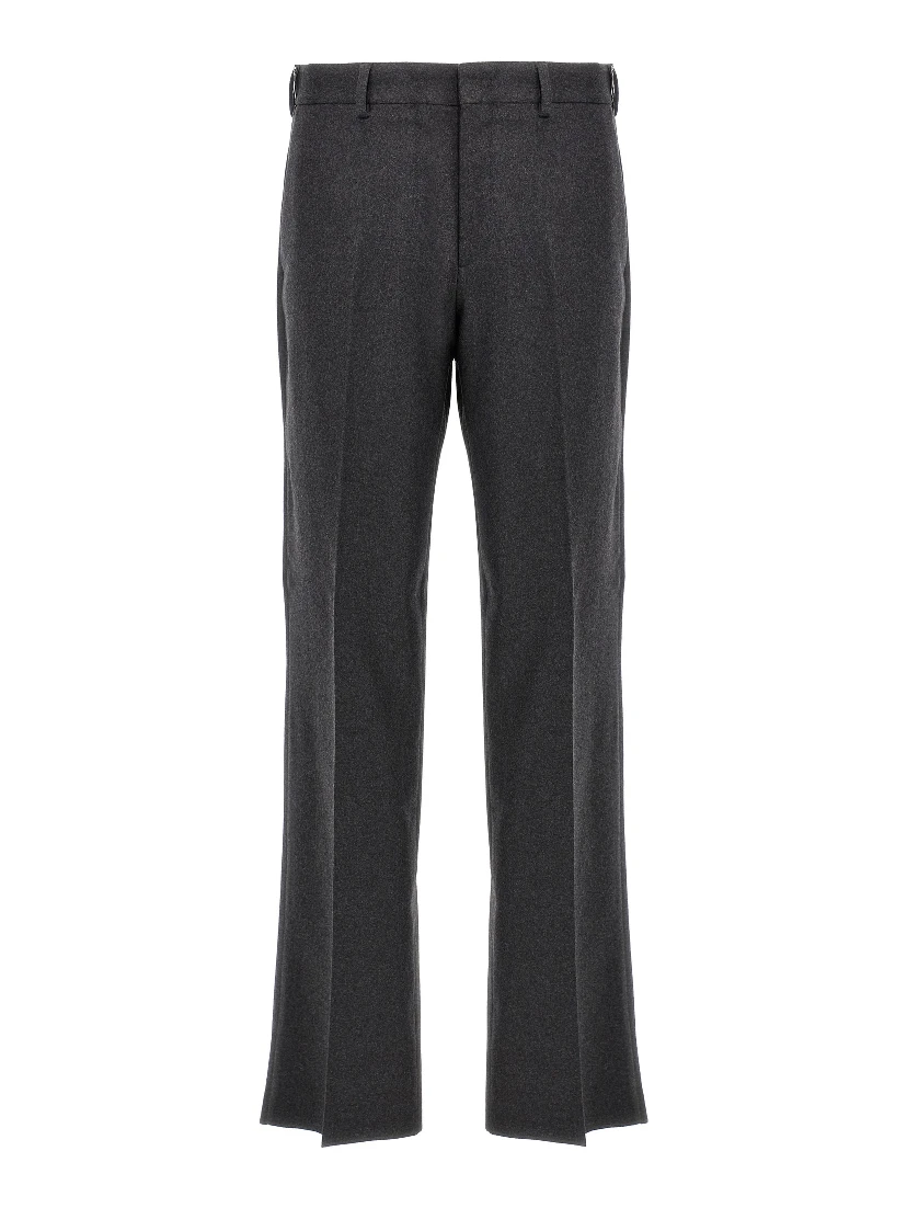 Gray Cashmere Casual Pants