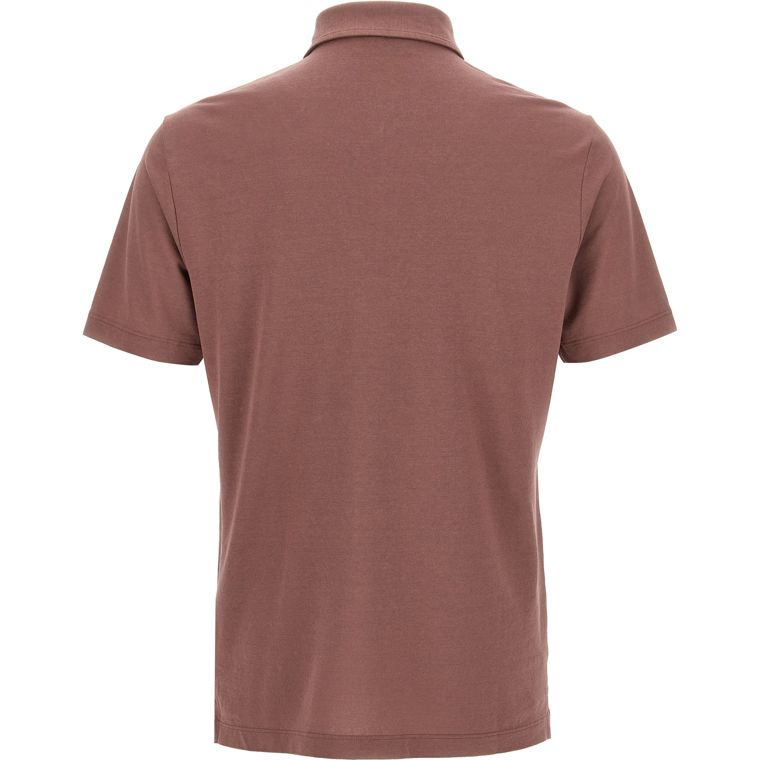 Brown Cotton Polo Shirt