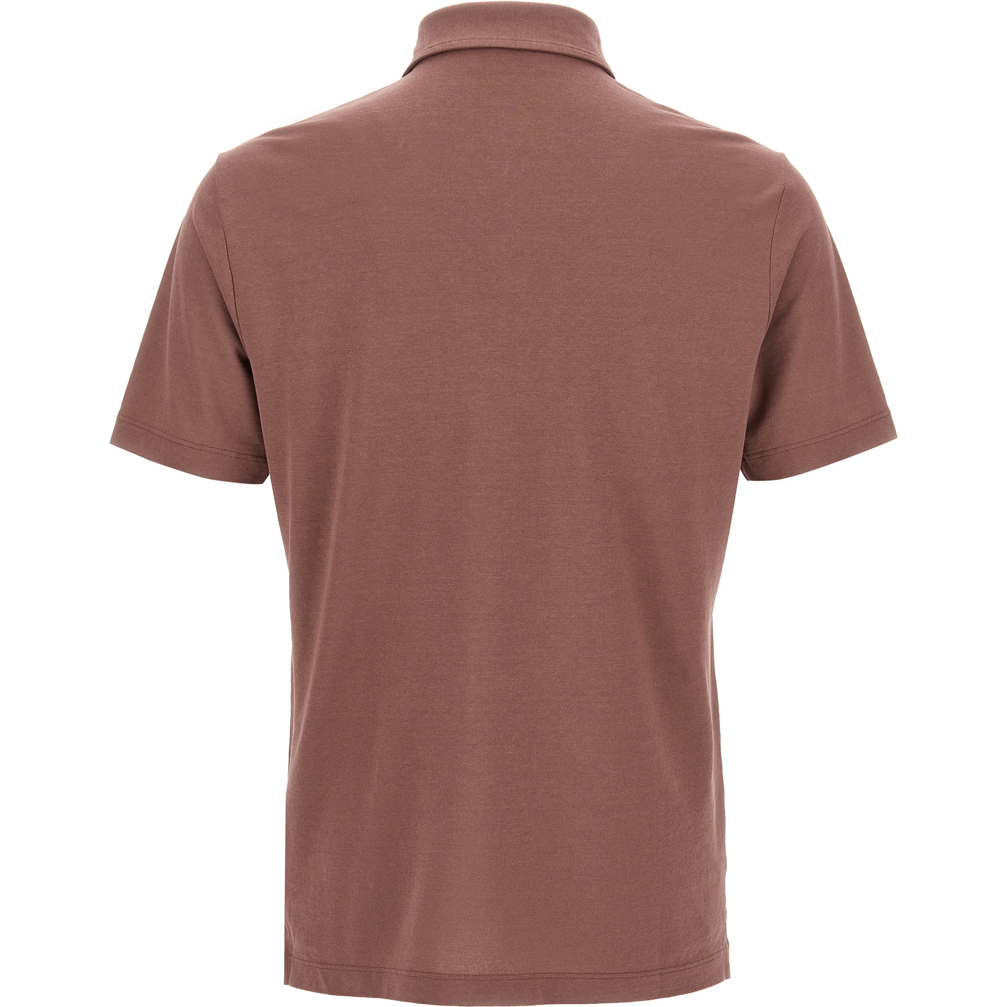 Brown Cotton Polo Shirt