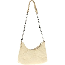 White Lamb Leather Shoulder Bag