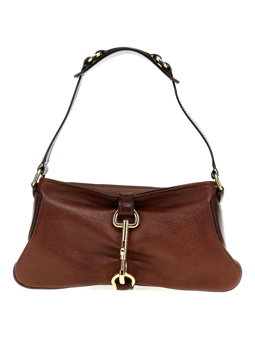 Brown Cotton Shoulder Bag