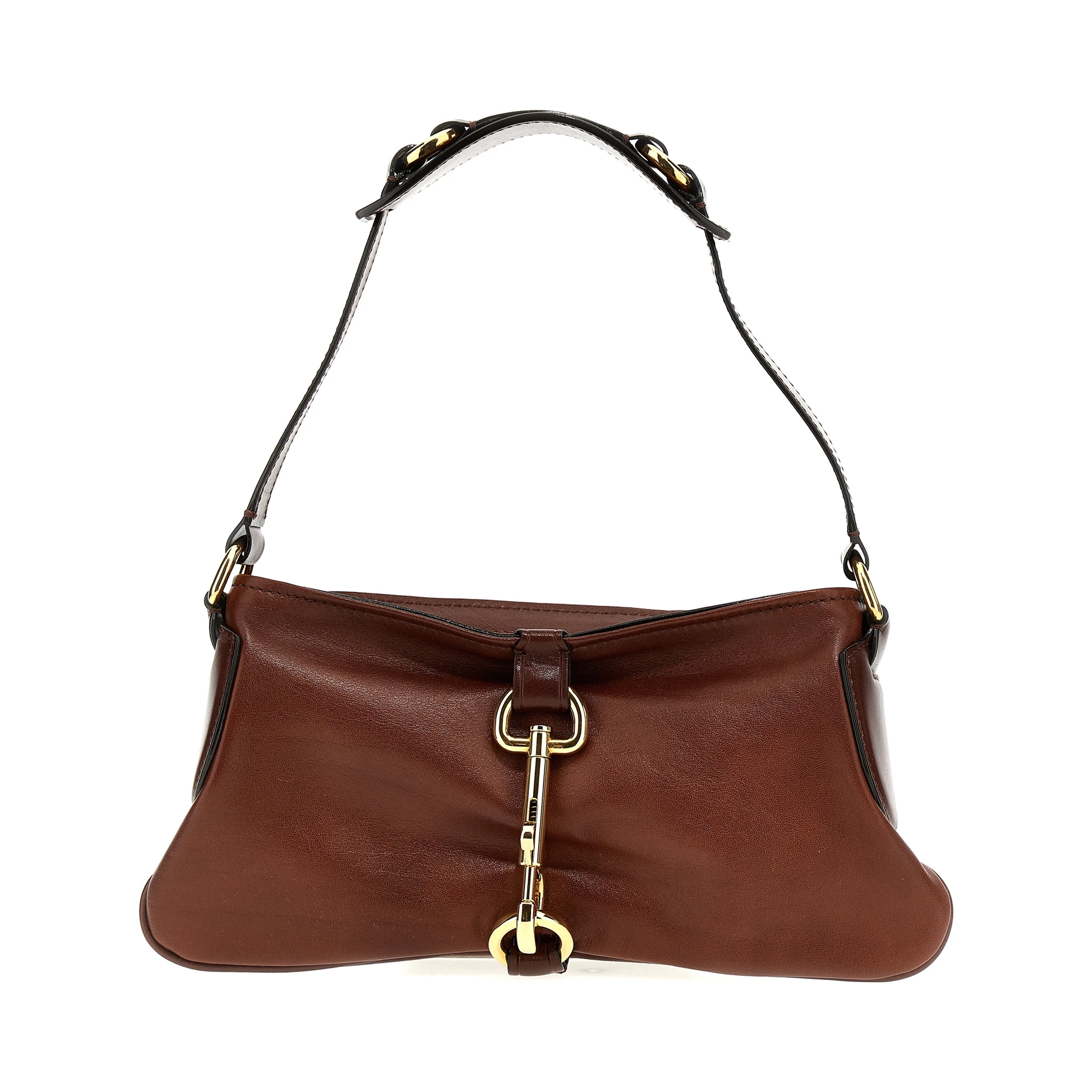 Brown Cotton Shoulder Bag