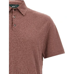 Brown Cotton Polo Shirt