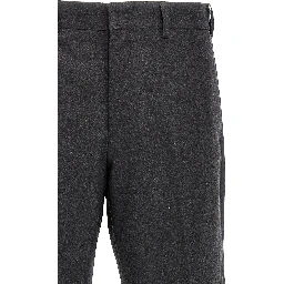 Gray Cashmere Casual Pants