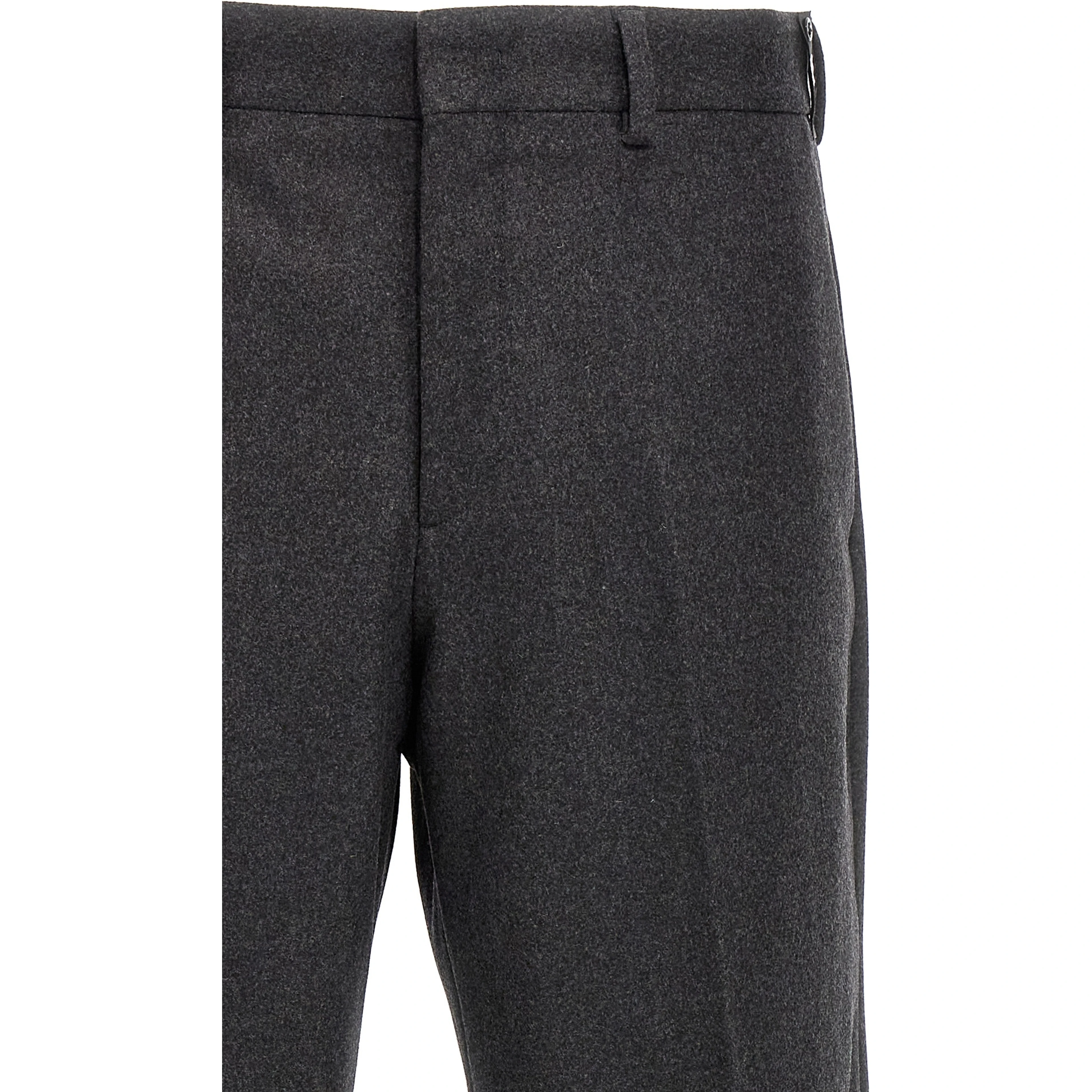Gray Cashmere Casual Pants